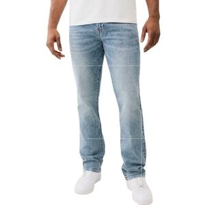 NEW TRUE RELIGION Ricky Straight Jean Light Delightful Wash‎ Relaxed Size 32 x34